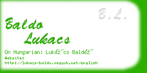 baldo lukacs business card